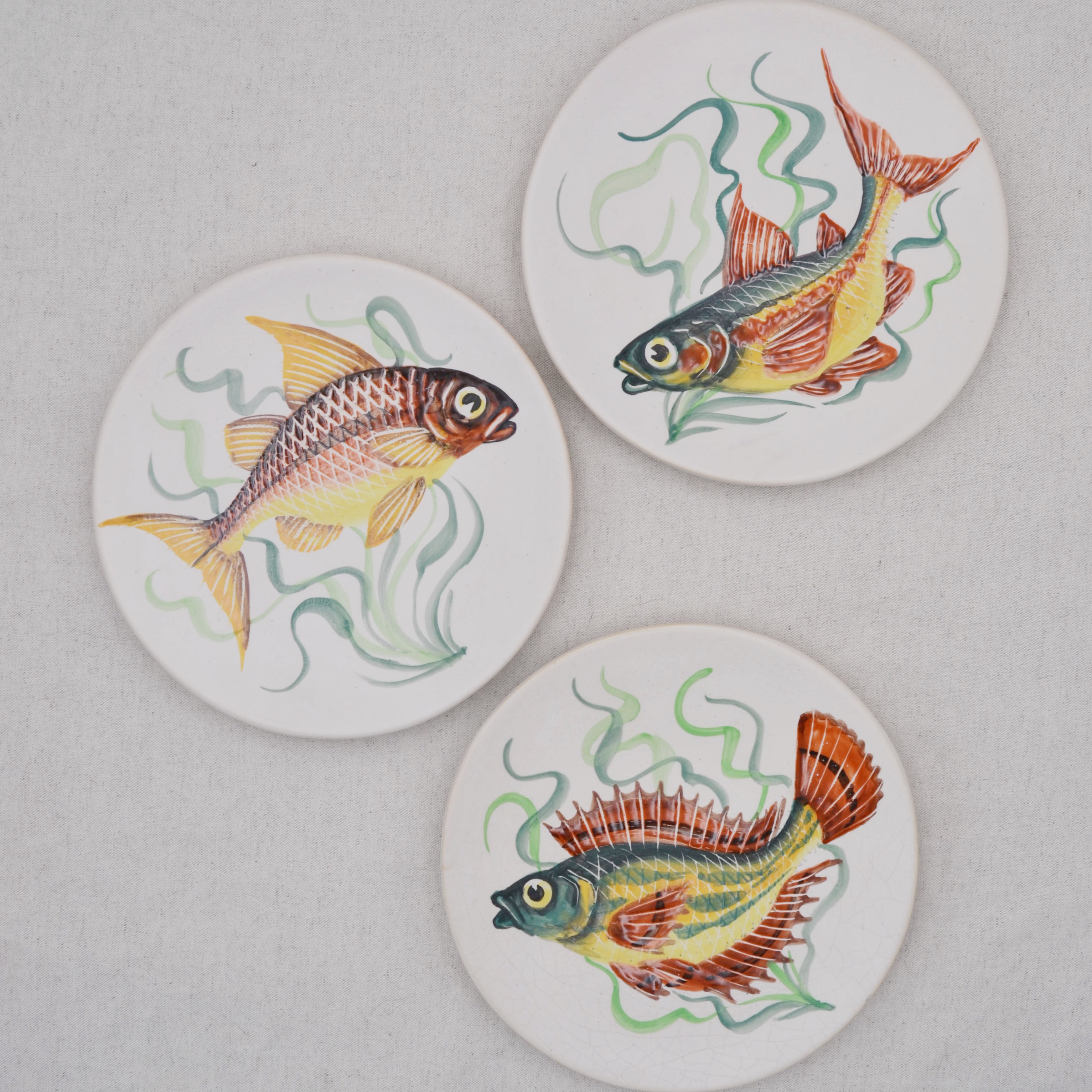 Les assiettes poisson Vallauris