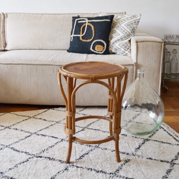 Le bout de canapé en rotin