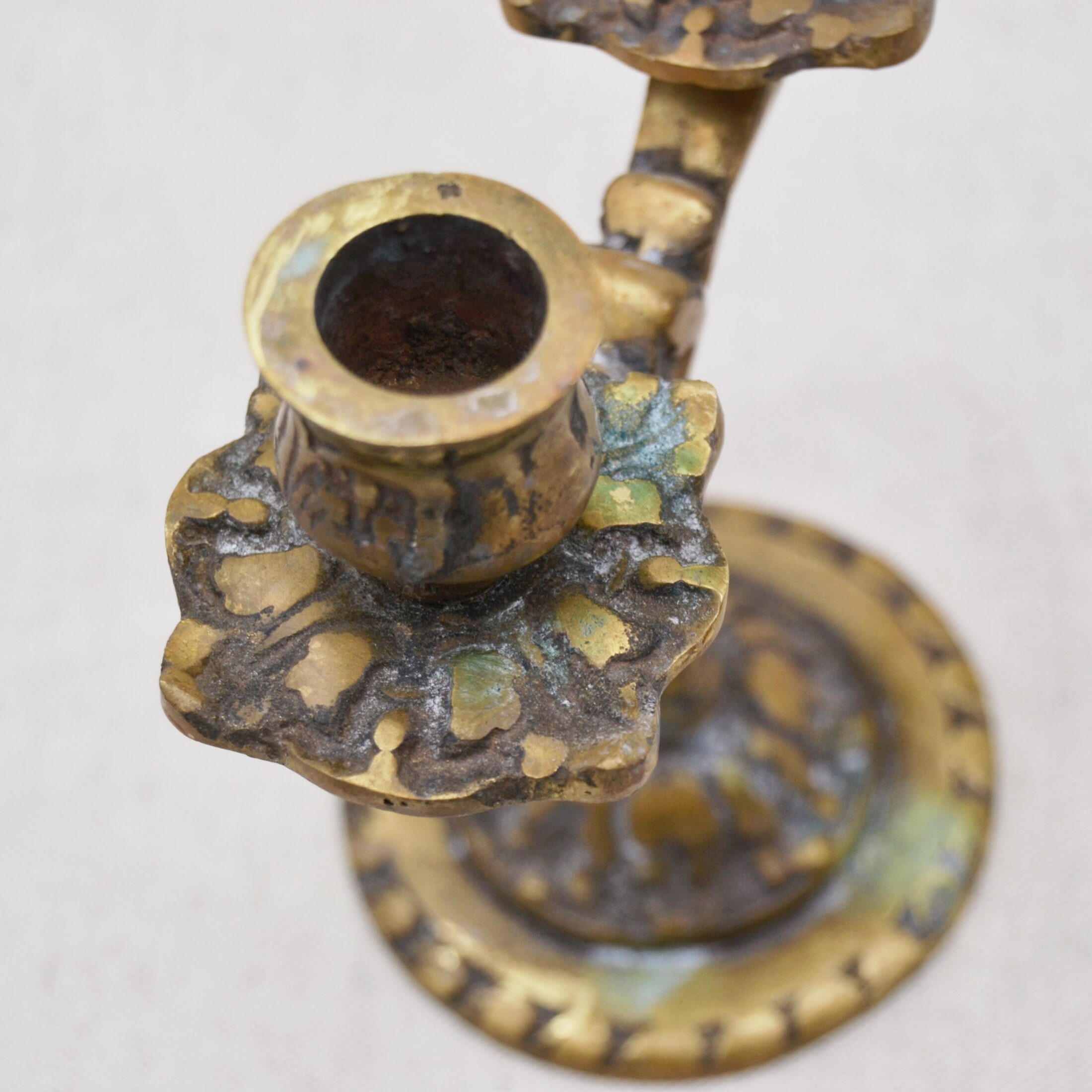 Le chandelier 2 têtes en bronze