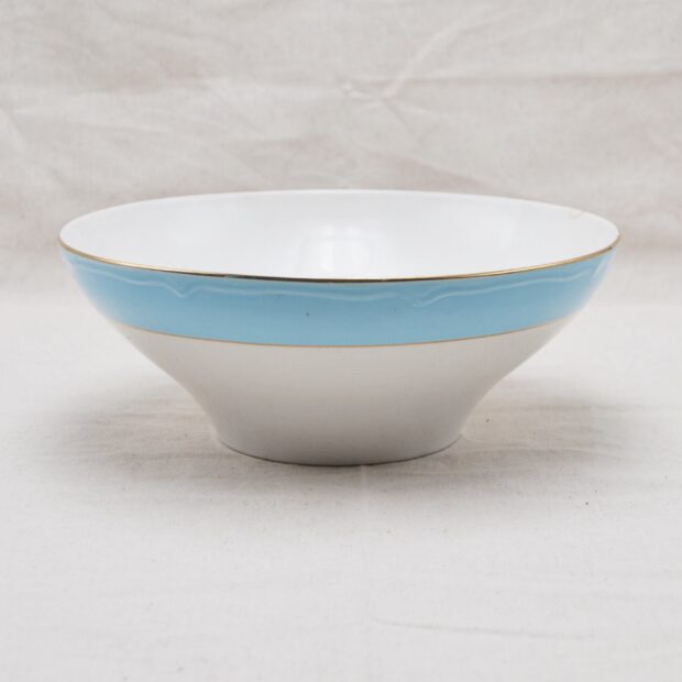 Le saladier à rebord bleu
