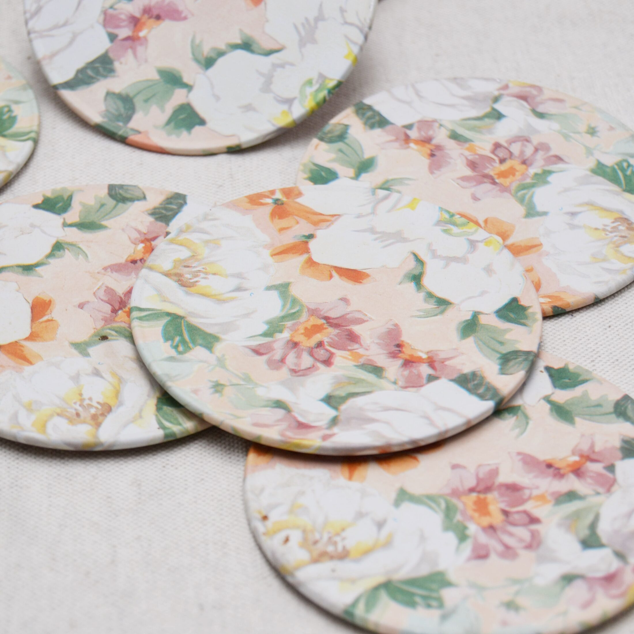 Les sous-verres fleuris