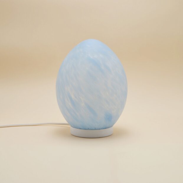 La lampe œuf bleue
