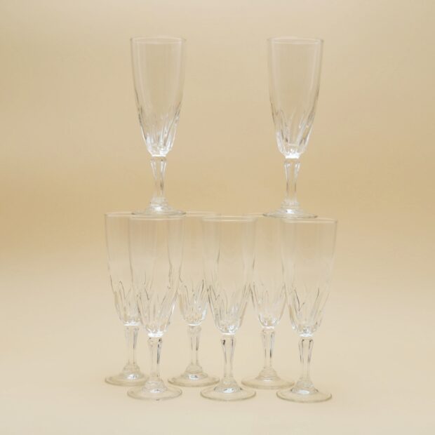 Les flûtes à champagne tournées