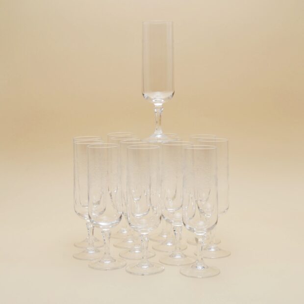 Les flûtes à champagne Matignon de Cristal d’Arques