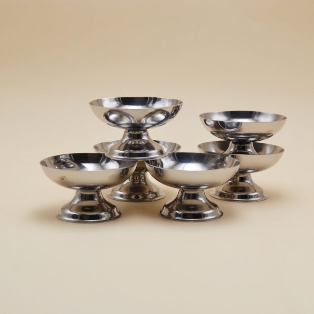 Les coupes argentées en métal