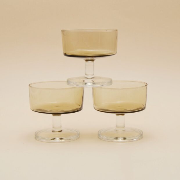 Les coupes en verre fumé