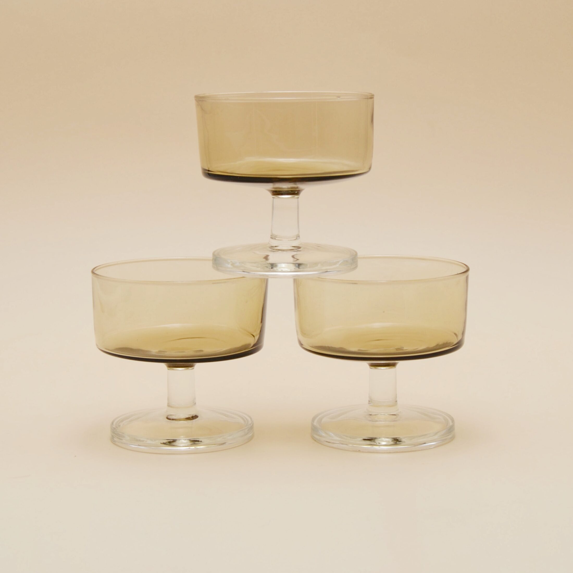 Les coupes en verre fumé