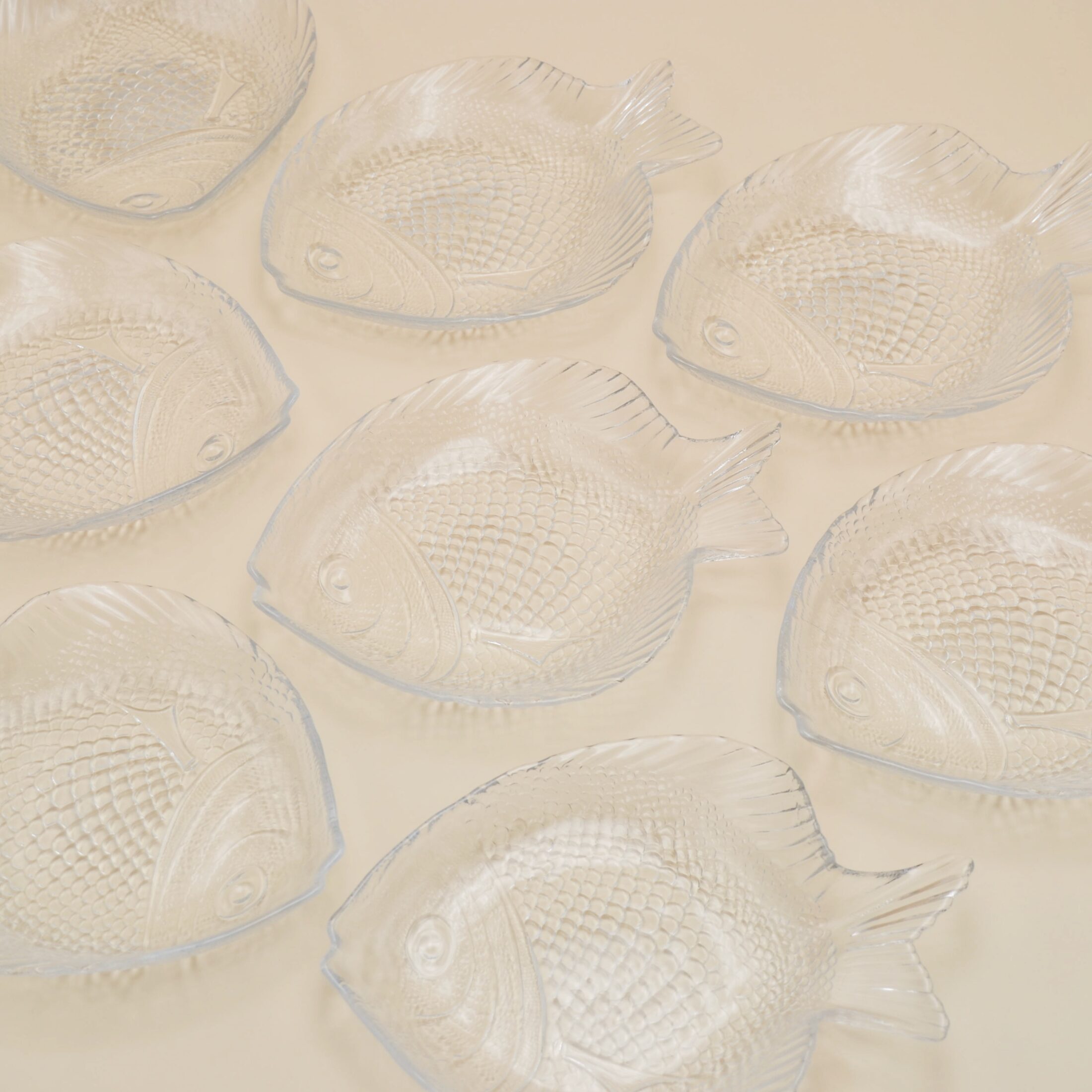 Les assiettes en verre poisson